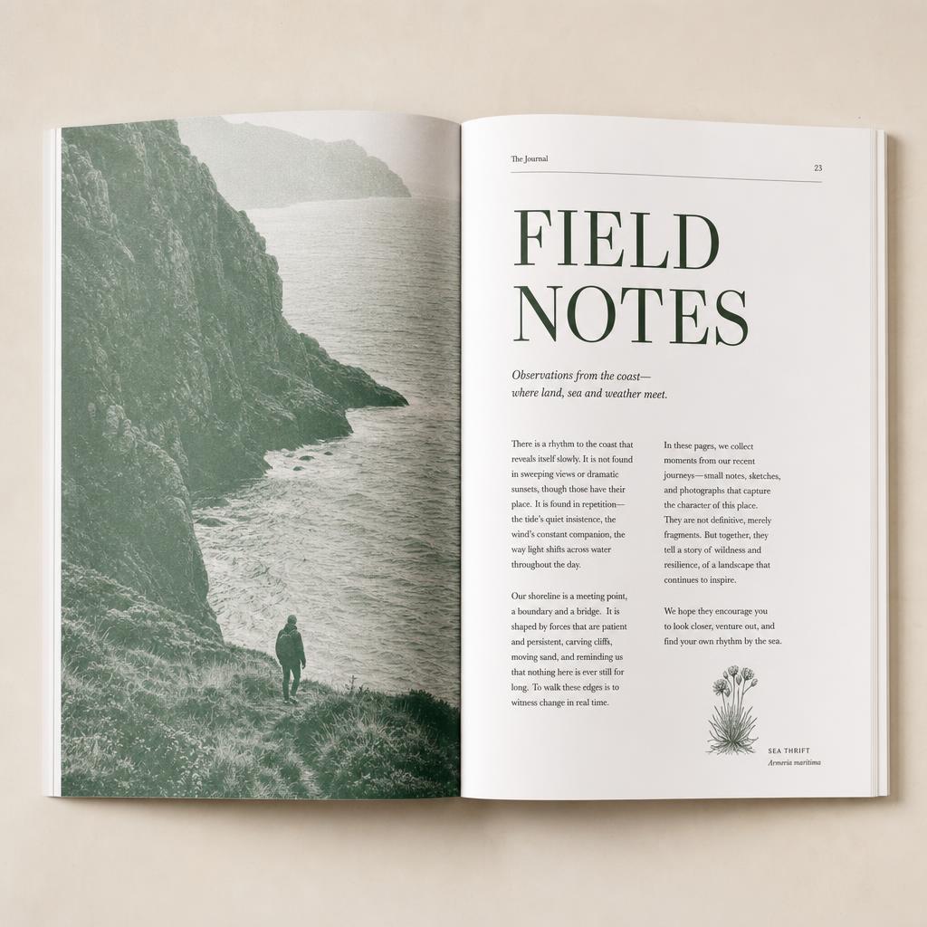 Magazine editorial spread layout design by Bristol freelance graphic designer Clifton Concepts