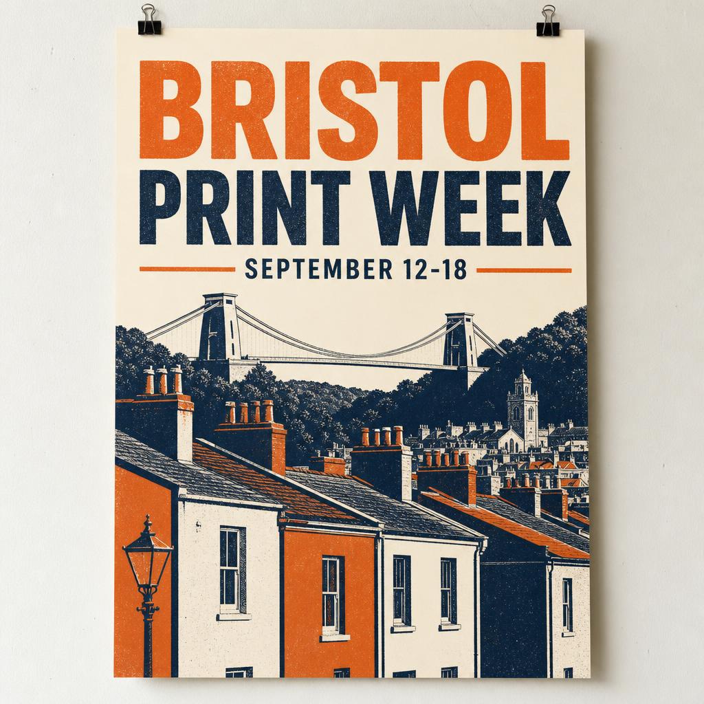 Screen printed poster illustration by Bristol freelance graphic designer Clifton Concepts