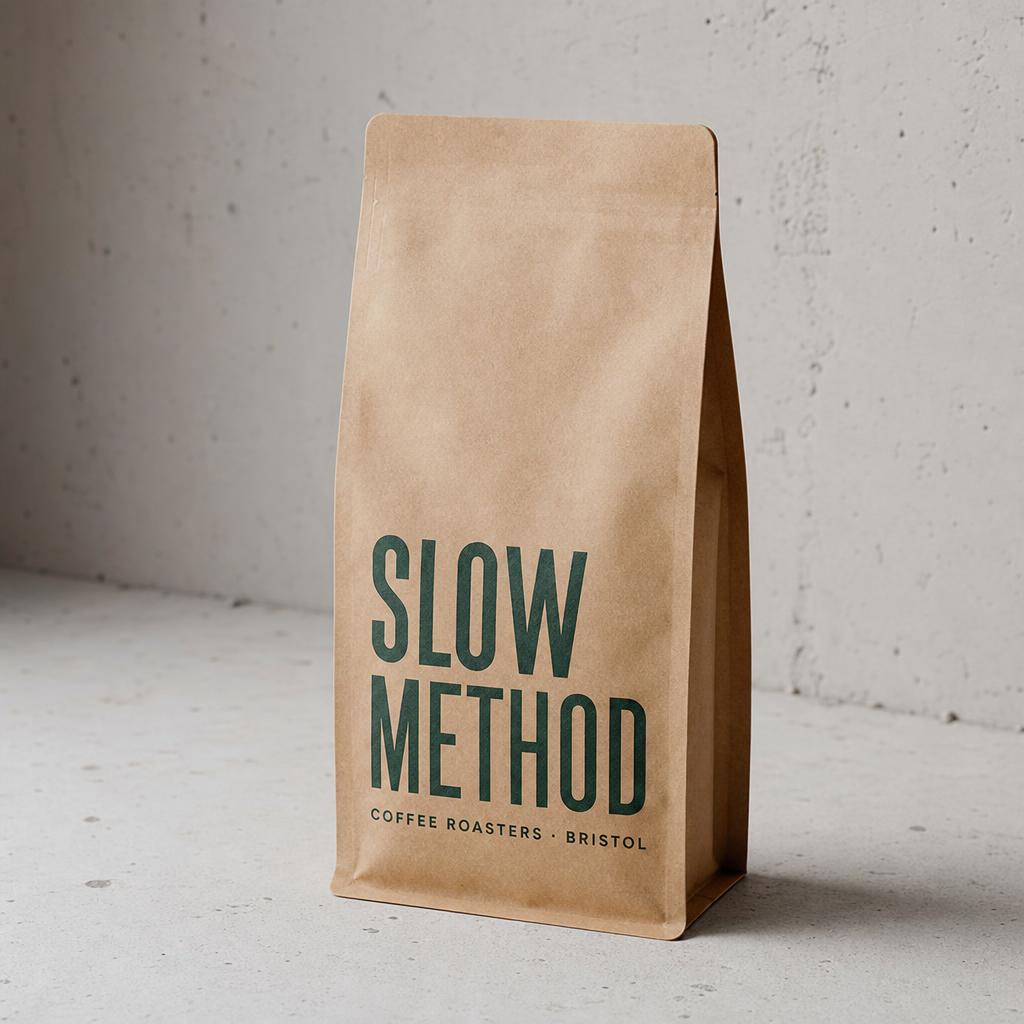 Coffee packaging design mockup by Bristol freelance graphic designer Clifton Concepts